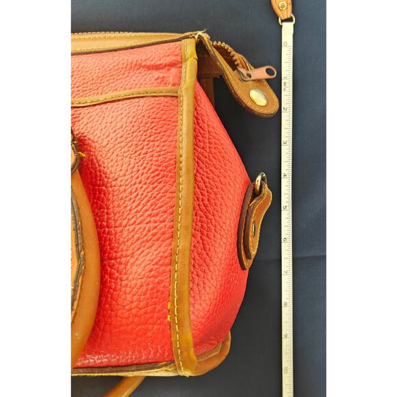 Dooney & Bourke All Weather Leather Satchel – Red Pebbled, Vintage 80s/90s - Picture 8 of 8